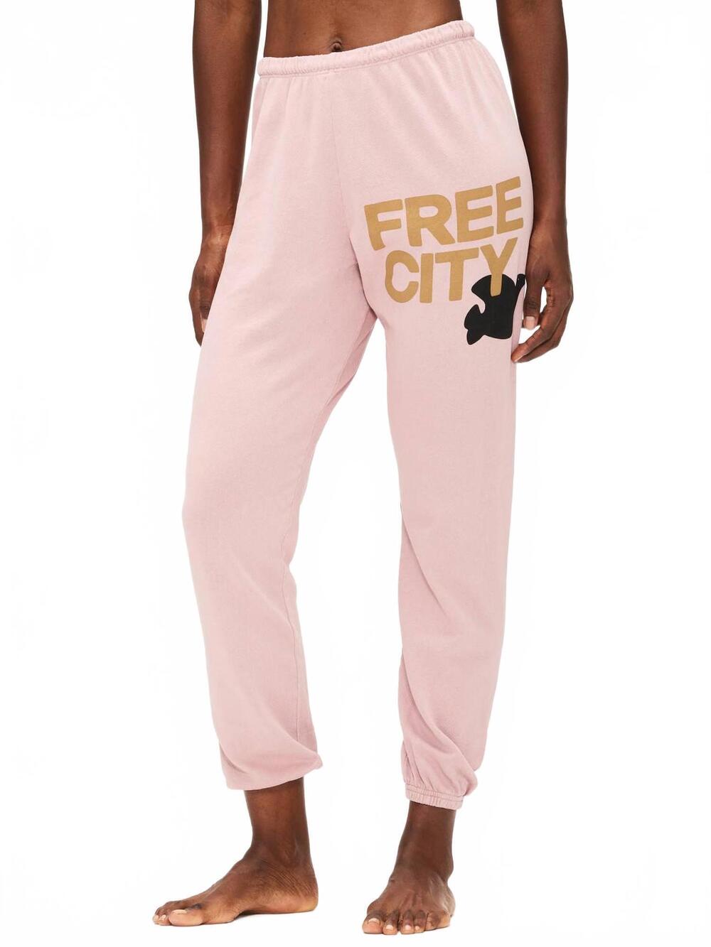 NEW FREECITY large sweatpant in ballerina golden